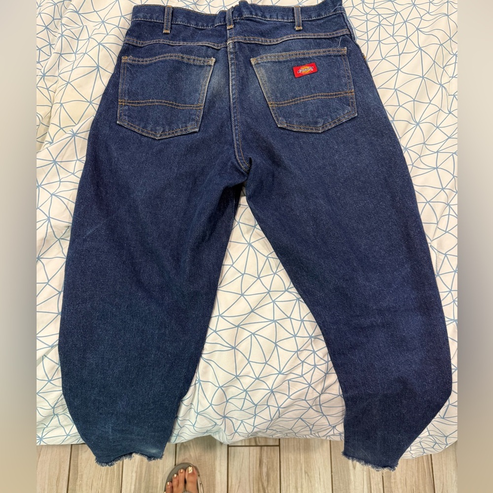Women’s Dickies Dark Blue Denim with Yellow Stitching